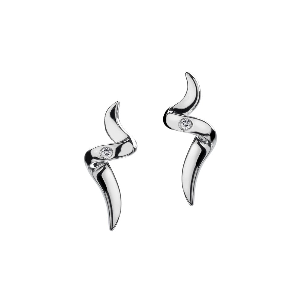 Hot Diamonds 20mm Sensual Stud Earrings - Silver