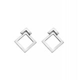 Hot Diamonds 20mm Square Earrings - Silver