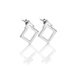 Hot Diamonds 20mm Square Earrings - Silver - Old Railway Line Garden Centre