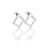 Hot Diamonds 20mm Square Earrings - Silver