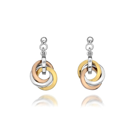 Hot Diamonds 23mm Calm Drop Earrings - Gold Accents