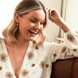 Hot Diamonds 23mm Calm Drop Earrings - Gold Accents