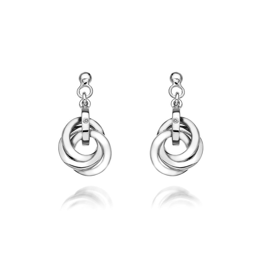 Hot Diamonds 23mm Calm Drop Earrings - Silver