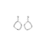 Hot Diamonds 23mm White Topaz Behold Earrings - Silver