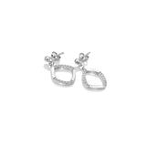 Hot Diamonds 23mm White Topaz Behold Earrings - Silver