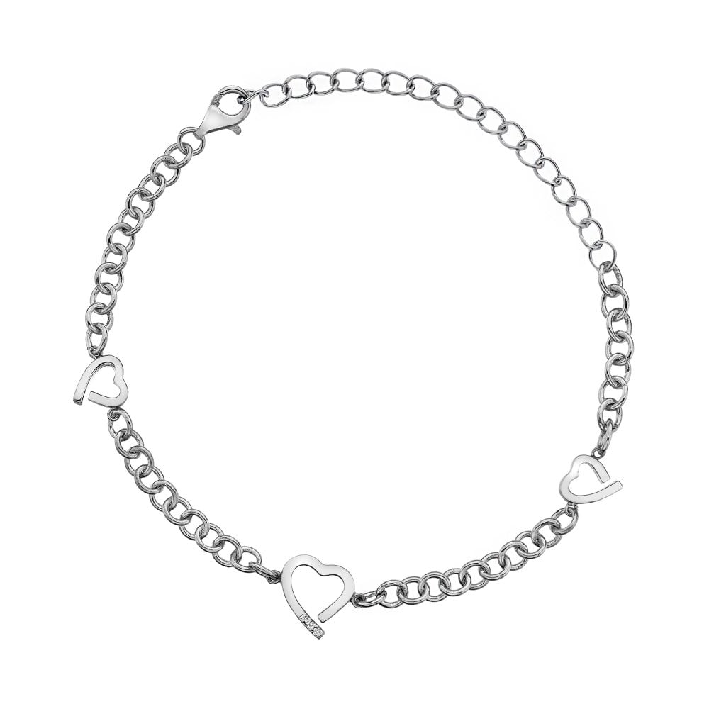Hot Diamonds 24cm Warm Heart Bracelet - Silver