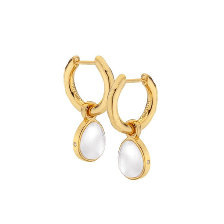 Hot Diamonds 25mm Calm Mother Of Pearl Earrings - Gold