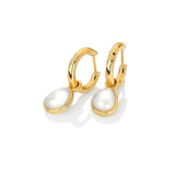 Hot Diamonds 25mm Calm Mother Of Pearl Earrings - Gold - Old Railway Line Garden Centre