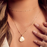 Hot Diamonds 39cm Embrace Beaded Cable Chain - Gold