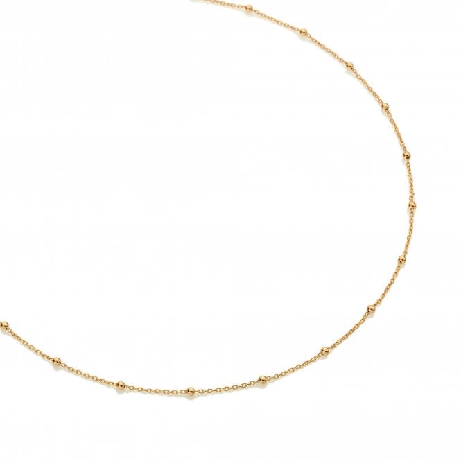 Hot Diamonds 39cm Embrace Beaded Cable Chain - Gold