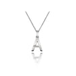 Hot Diamonds 45cm 'A' Micro Letter Necklace - Silver - Old Railway Line Garden Centre