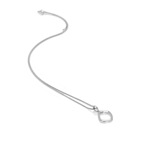Hot Diamonds 45cm Behold White Topaz Pendant - Silver - Old Railway Line Garden Centre
