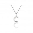 Hot Diamonds 45cm 'C' Micro Letter Necklace - Silver - Old Railway Line Garden Centre