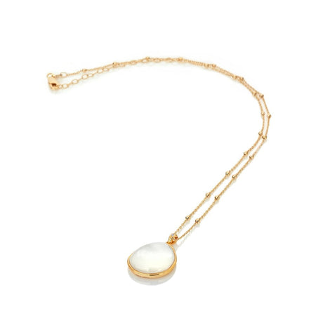 Hot Diamonds 45cm Calm Mother Of Pearl Necklace - Gold - Old Railway Line Garden Centre
