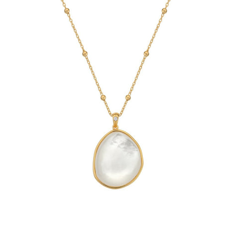 Hot Diamonds 45cm Calm Mother Of Pearl Necklace - Gold - Old Railway Line Garden Centre