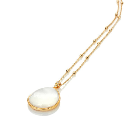 Hot Diamonds 45cm Calm Mother Of Pearl Necklace - Gold - Old Railway Line Garden Centre