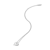 Hot Diamonds 45cm Delicate Pointed Twist Heart Necklace - Silver