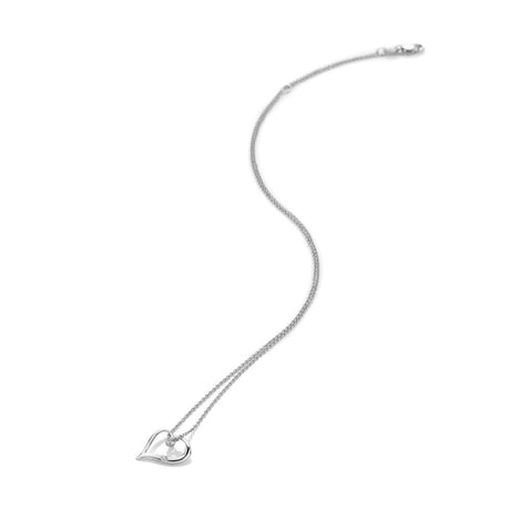 Hot Diamonds 45cm Delicate Pointed Twist Heart Necklace - Silver