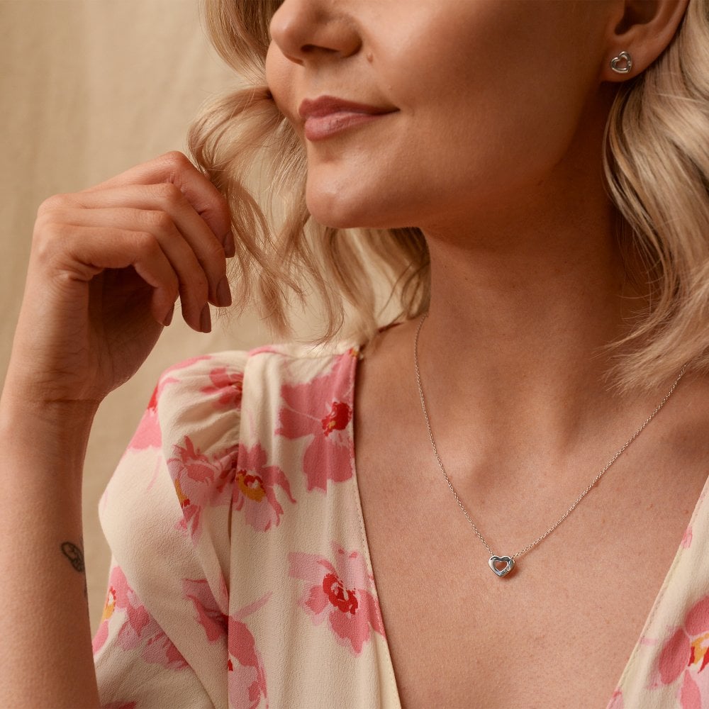 Hot Diamonds 45cm Diamond Amulet Heart Necklace - Silver