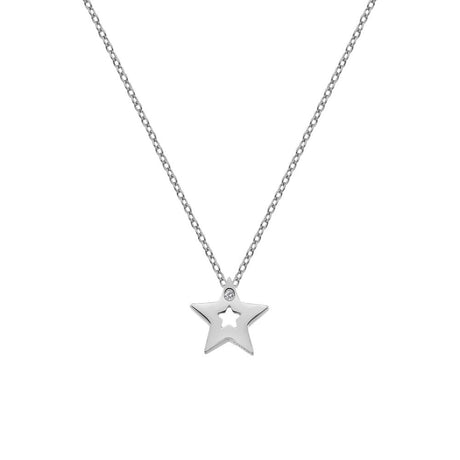 Hot Diamonds 45cm Diamond Amulet Star Pendant - Silver - Old Railway Line Garden Centre