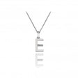 Hot Diamonds 45cm 'E' Micro Letter Necklace - Silver - Old Railway Line Garden Centre