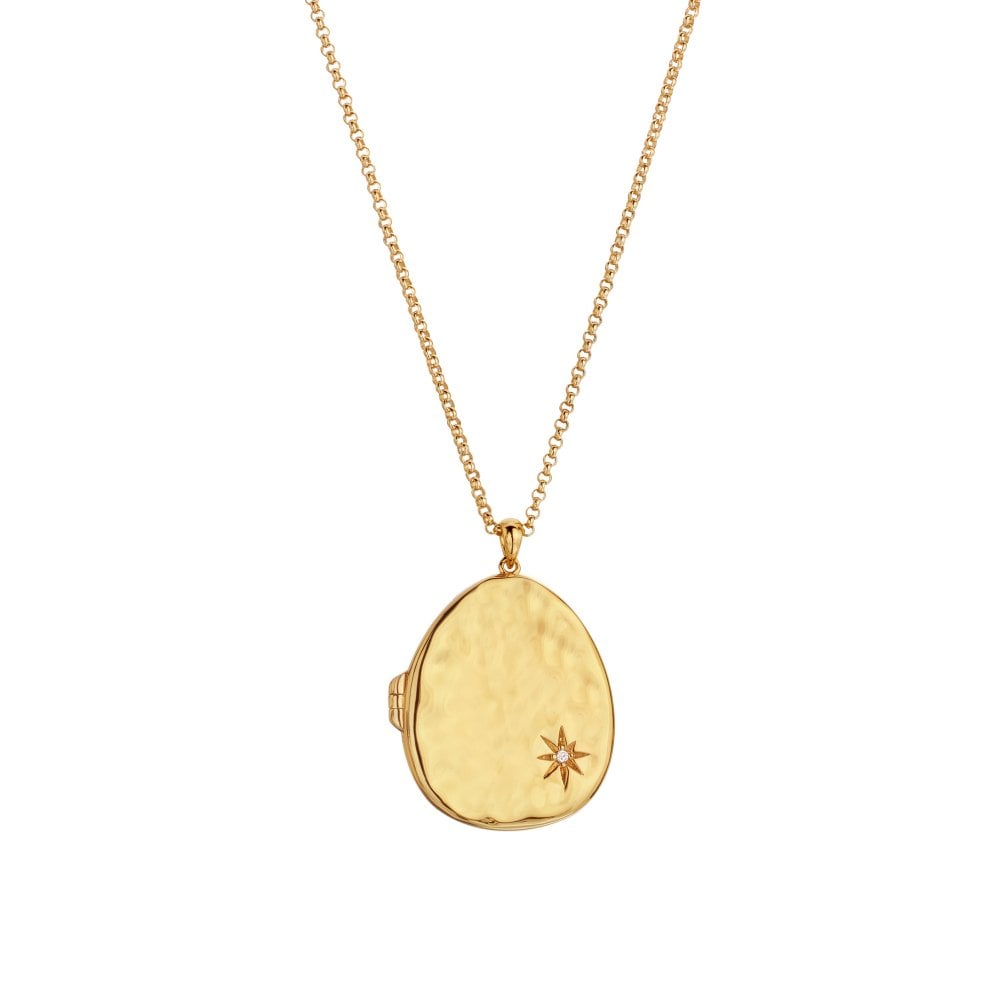 Hot Diamonds 45cm HD X JJ Large Luna Locket Necklace - Gold - Old Railway Line Garden Centre