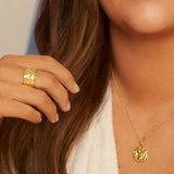 Hot Diamonds 45cm HD X JJ Lunar Locket Necklace - Gold