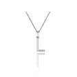 Hot Diamonds 45cm 'L' Micro Letter Necklace - Silver - Old Railway Line Garden Centre