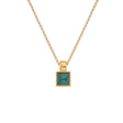 Hot Diamonds 45cm Revive Malachite Square Necklace - Gold - Old Railway Line Garden Centre