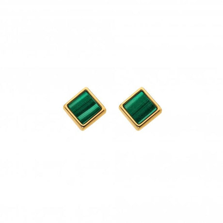 Hot Diamonds 5mm Revive Square Stud Earrings - Gold