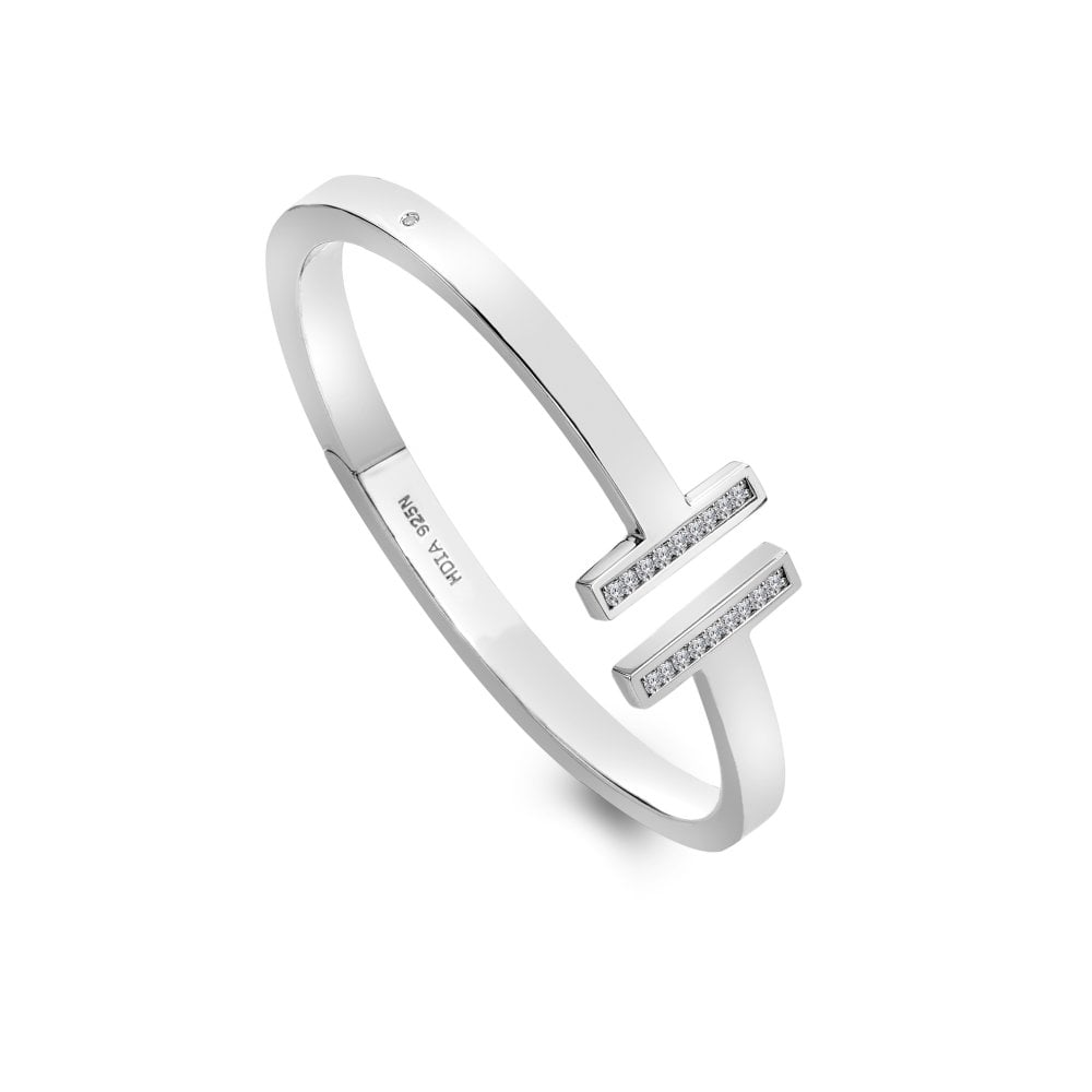 Hot Diamonds 65mm HD X TG T-Bar Bangle - Silver