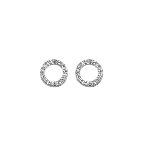 Hot Diamonds 8mm Striking Circle Earrings - Silver