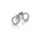 Hot Diamonds 8mm Striking Circle Earrings - Silver
