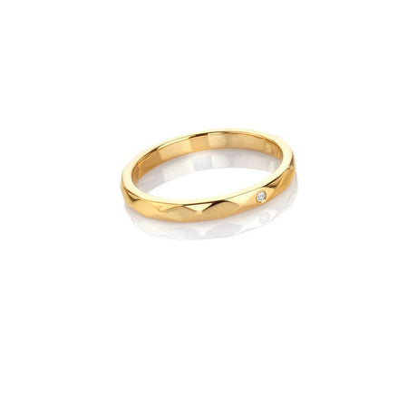 Hot Diamonds HD X GE Harlequin Ring - Gold - Size M - Old Railway Line Garden Centre