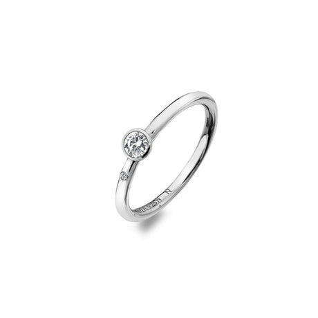 Hot Diamonds Tender Solitaire Ring - Silver - Size N - Old Railway Line Garden Centre
