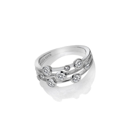 Hot Diamonds Tender Statement Ring - Silver - Size N - Old Railway Line Garden Centre