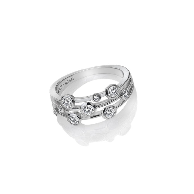 Hot Diamonds Tender Statement Ring - Silver - Size N - Old Railway Line Garden Centre
