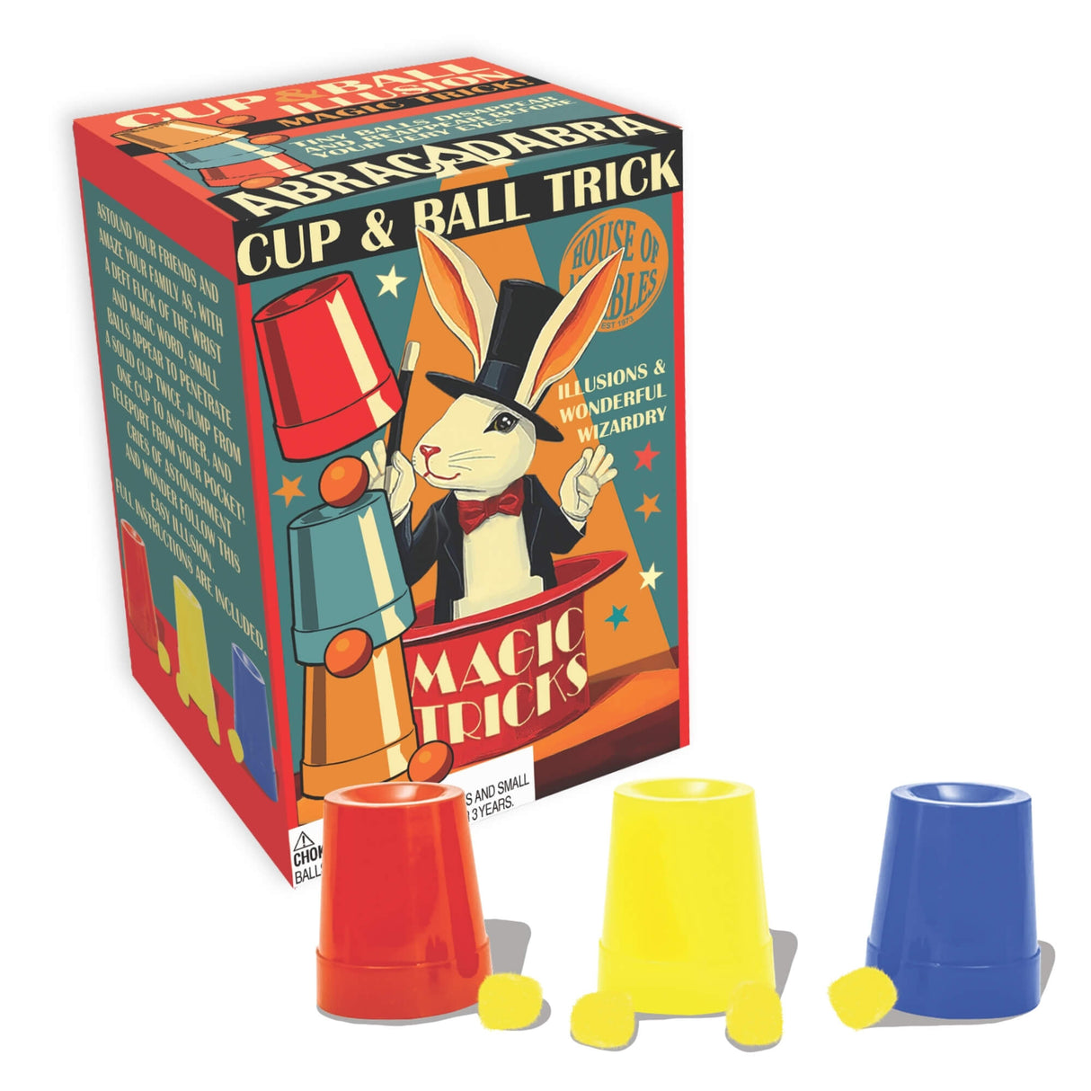 House of Marbles Cups and Balls Magic Trick