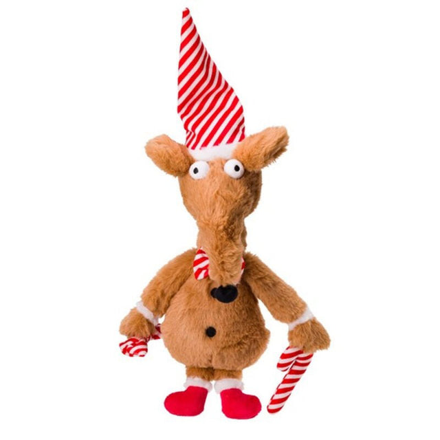 House of Paws Christmas Rat Dog Toy - Brown - Old Railway Line Garden Centre