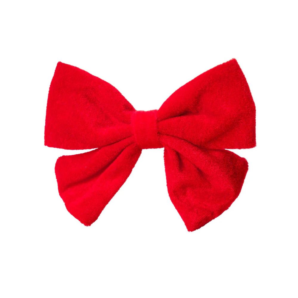 House of Paws Oversized Red Velvet Dog Bow Tie
