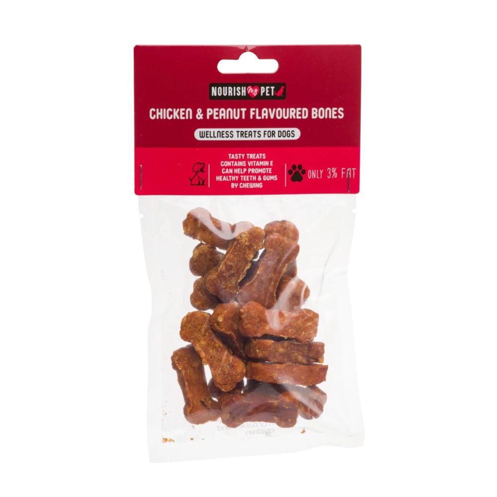House of Paws Chicken & Peanut Butter Bones Treat Bag