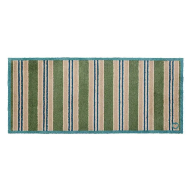 Hug Rug 150cm Timeless Stripe Green Runner - Old Railway Line Garden Centre