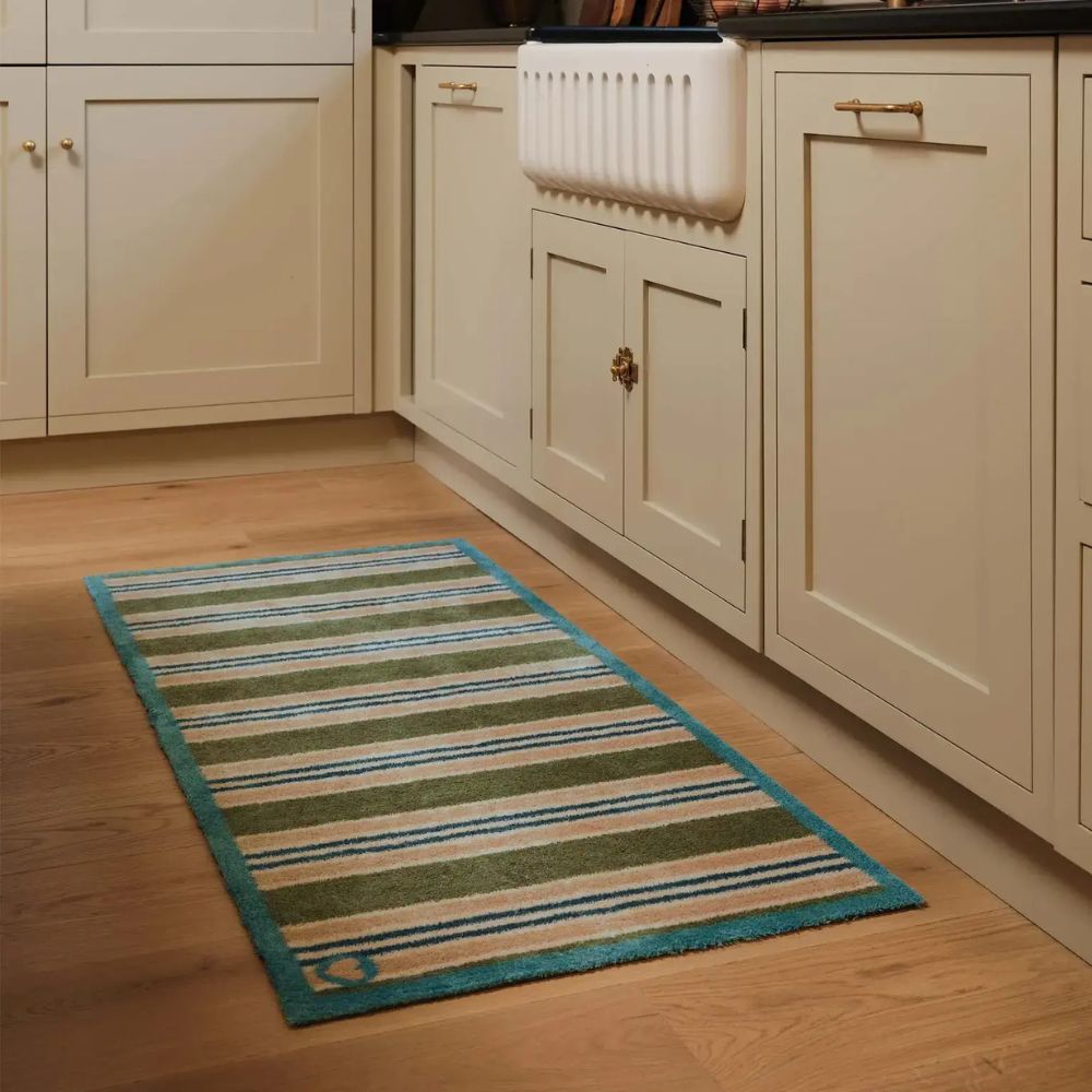 Hug Rug 150cm Timeless Stripe Green Runner