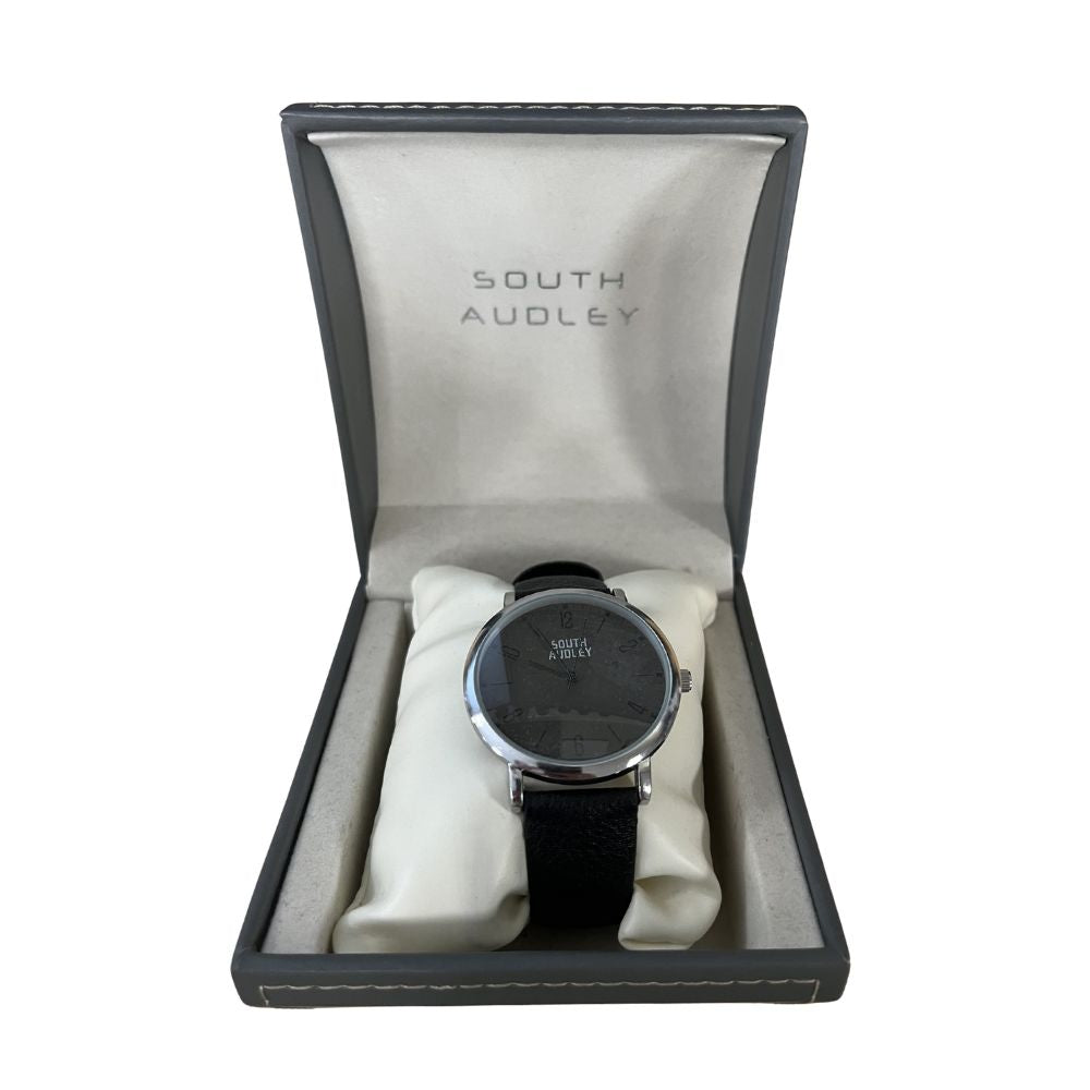 Icon 'South Audley' Watch with Black Strap