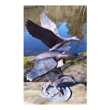 Inspirational Gifting 3 Flying Ducks Garden Ornament - Old Railway Line Garden Centre