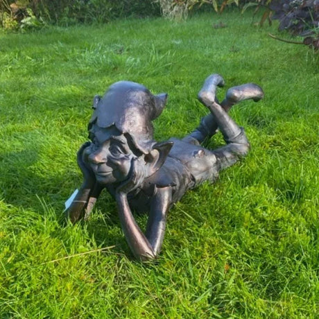 Inspirational Gifting 42cm Laying Pixie Garden Ornament - Old Railway Line Garden Centre