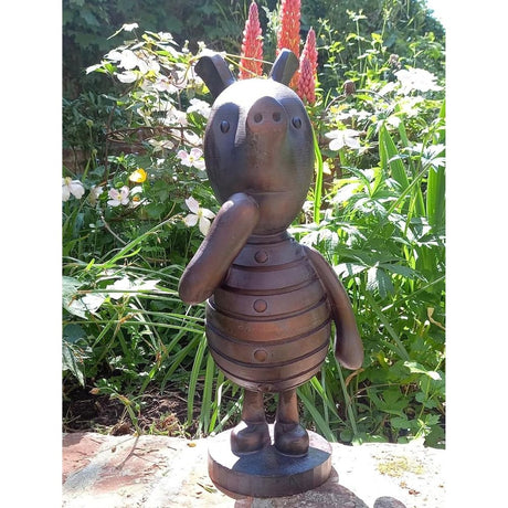 Inspirational Gifting 52cm Piglet Garden Sculpture - Old Railway Line Garden Centre
