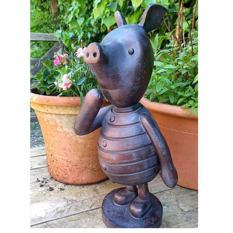 Inspirational Gifting 52cm Piglet Garden Sculpture - Old Railway Line Garden Centre