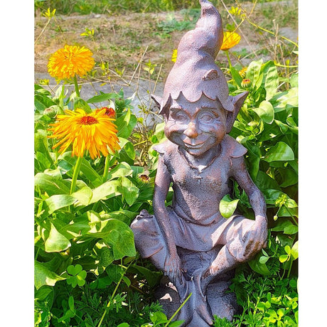 Inspirational Gifting 55cm Perching Pixie Garden Ornament - Old Railway Line Garden Centre