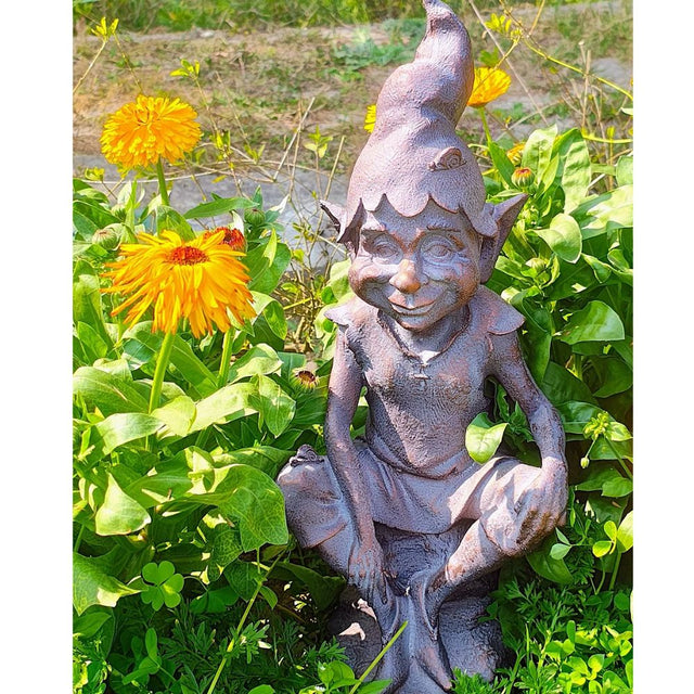 Inspirational Gifting 55cm Perching Pixie Garden Ornament - Old Railway Line Garden Centre